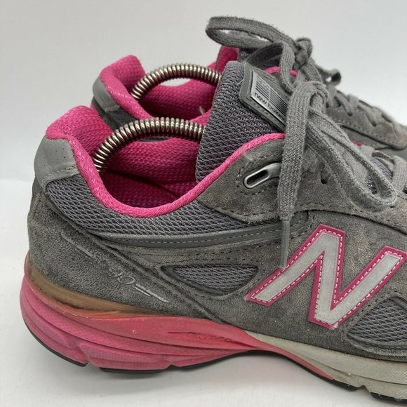 New Balance 990v4 Womens Made In The USA Suede Shoes Gray Pink Size 10.5B - Picture 10 of 11